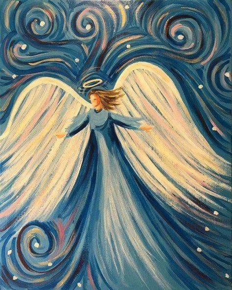 My Angel Mother ... 😇 Pinots Palette, Angel Artwork, Angel Drawing, Angel Images, Angel Painting, Acrylic Painting For Beginners, Acrylic Painting Techniques, Angel Pictures, Christmas Paintings