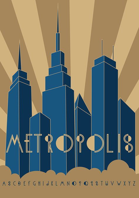 KH-Metropolis Free Typeface on Behance Modern Art Deco Graphic Design, Art Deco Graphic Design, Deco Typography, Art Deco Typography, Courtyard Hotel, Art Deco Design Graphics, Cinema Architecture, Art Deco Graphics, Art Deco Fonts