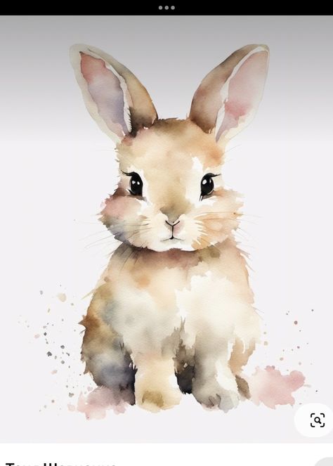 Bunny Drawing Watercolor, Watercolor Animal Paintings, Cute Bunny Watercolor, Bunny Watercolor Painting, Watercolour Bunny, Rabbit Watercolor, Watercolor Christmas Cards Diy, Watercolor Rabbit, Watercolor Paintings Of Animals