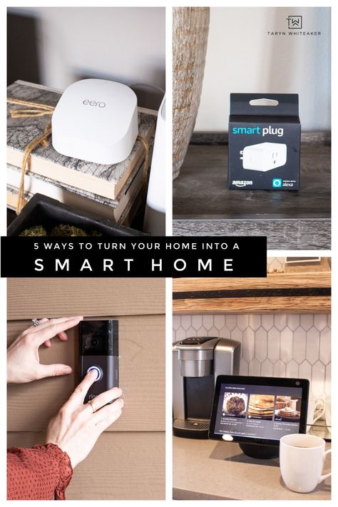 Here are 5 Smart Home Ideas For Your Home ! Get your home up to date with the latest technologies to make it practical and protected. #smarthome #hometech Alexa Smart Home Ideas, Smart Home Ideas, Primary Bath, Alexa App, Smart Plug, Smart Home Technology, Home Tech, Home Network, Home Technology