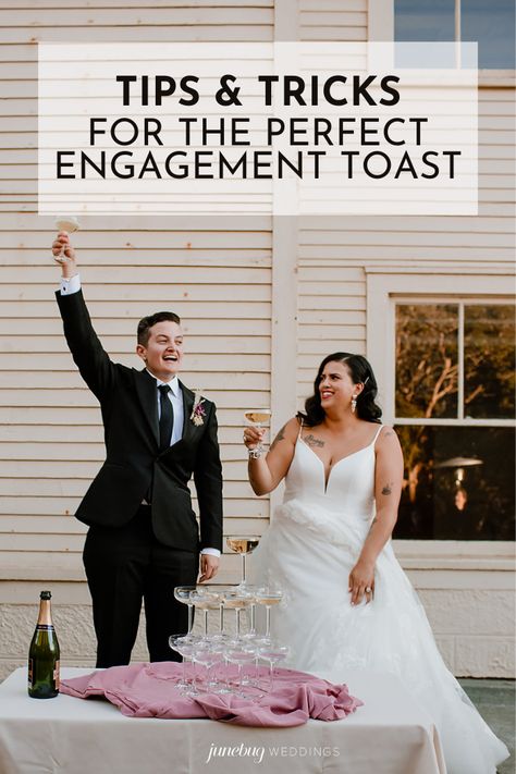 Engagement Party Toasts, Decor Checklist, Pop The Champagne, Pre Wedding Party, Ways To Show Love, Engaged Couple, Newly Engaged Couple, Perfect Relationship, Newly Engaged