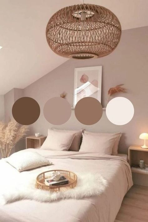 Boho Wall Color Ideas Bedroom, Bedroom Wall Color Ideas Paint Colours, Ideas Decoracion Habitacion Mujer, Teen Room Paint Colors, Calm Bedroom Colors Cozy Colour Schemes, Beige Room Ideas, Ideas Para Decorar Cuartos Pequeños, Bedroom Color Schemes Neutral, Ideas Para Cuartos