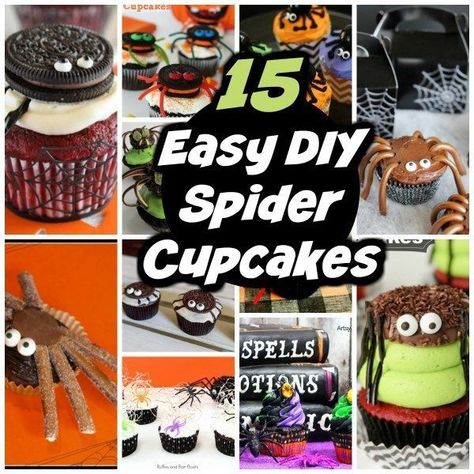 Check out this Halloween cupcake roundup dedicated to our eight-legged friends, the spider! These are the perfect treat to make for a Halloween party. #cupcakes #spiders #spidercupcakes #halloween #halloweencupcakes #cupcakeideas #diyspidercupcakes #easy #easycupcakes #cupcakesrecipes #craftgossip Halloween Spider Cupcakes, Diy Halloween Cupcakes, Spider Cupcakes Halloween, Fun Halloween Party Food, Chocolate Spiders, Spider Cake, Spider Cupcakes, Easter Party Food, Fun Halloween Treats