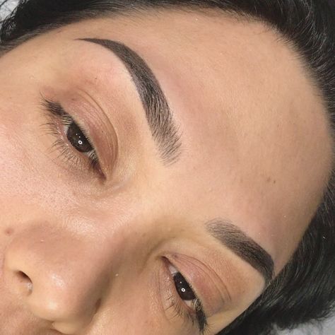 BROW SLAYER ✨ on Instagram: “Micro+shading touched up ☺️ ————————————————————…” Perfect Eyelashes, Doll Aesthetic, Brow Lash, Long Acrylic Nails Coffin, Brow Lamination, Perfect Eyebrows, Beauty Goals, Eyebrow Shape, Kiss Makeup