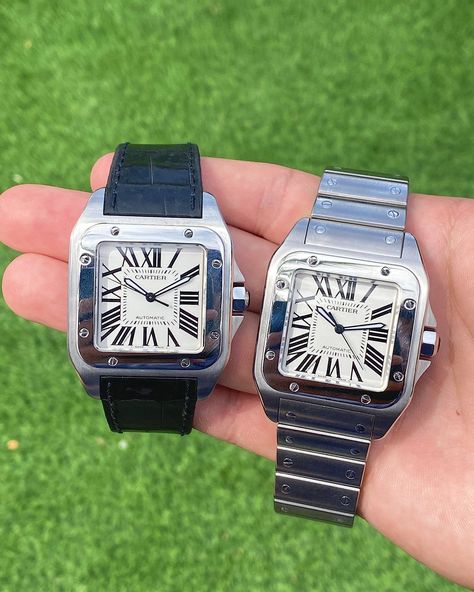 Cartier Santos Men, Cartier Santos Watch, Cartier Santos 100 Xl, Cartier Santos 100, Swiss Luxury, Formal Jewelry, Cartier Santos, Cartier Watch, Old Money Aesthetic