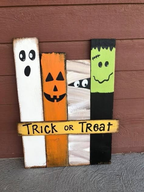 Painting Pallets, Halloween Wood Crafts, Halloween Fest, Adornos Halloween, Halloween Crafts Decorations, Cards Halloween, Booth Displays, Fall Halloween Crafts, Fall Crafts Diy