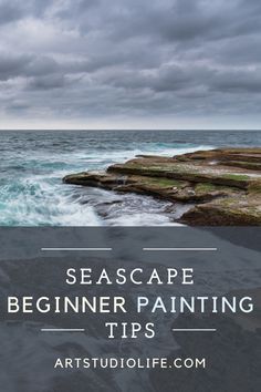 How To Paint Seascapes In Acrylics, How To Paint A Seascape, How To Paint Seascapes, Watercolor Seascapes Tutorial, Acrylic Painting Seascape, Seascape Paintings Acrylic, How To Oil Paint, Painting Tips For Beginners, Ocean Landscape Painting