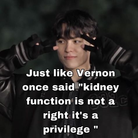 Seventeen Vernon Kidney Function, Seventeen Quotes Funny, Kidney Function Is Not A Right Vernon, Vernon Quotes, Kidney Function, Vernon Seventeen, Baby Q, Girl Boss Quotes, Boss Quotes