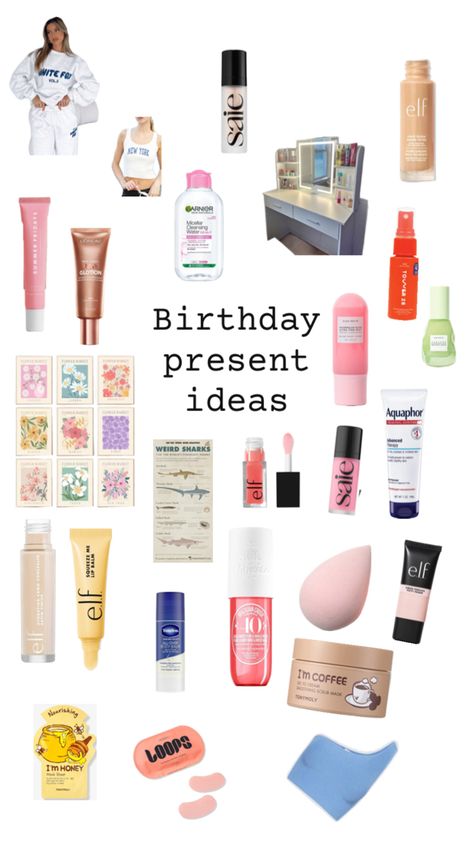 Present ideas for(mostly) teenage girls Presents For Girls Teenagers, Birthday Present Ideas For Teenage Girl, Presents For Teenage Girls Gift Ideas, Birthday Gift Ideas Teen Girl, Christmas List Ideas Teenage Girl, Presents For Teenage Girls, Christmas Checklist, Cute Christmas Ideas