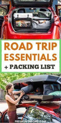 Road Trip Supplies, Road Trip Essentials List, Aesthetic Roadtrip, Trip Essentials Packing Lists, Road Trip Van, Trip Packing List, Trip Aesthetic, Road Trip Food, Road Trip Camping