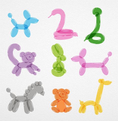 Horse Balloons, Balloon Illustration, Balloon Dog, Balloon Animals, Icon Set Vector, Animal Party, Animal Illustration, Watercolor Illustration, Royalty Free Images