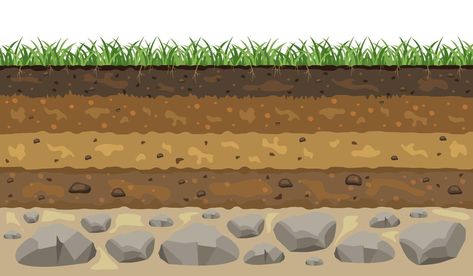 Soil Drawing, Earth Crust, Earth Clipart, Layered Crosses, Soil Layers, Cross Section, Drawing Videos, The Soil, Of The Earth