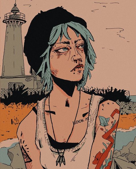 by @lif3.0n.mars on instagram Chloe Life Is Strange Fanart, Life Is Strange Drawing, Sea Sketches, Chloe Life Is Strange, Life Is Strange Fanart, Life Is Strange 3, Chloe Price, Arte 8 Bits, Arte Sketchbook