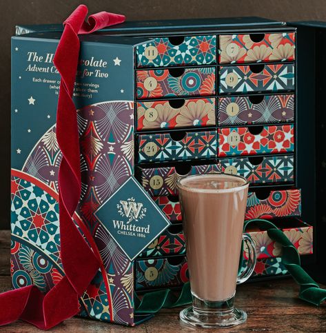 Coffee And Hot Chocolate, Tea Advent Calendar, Christmas Hygge, Peanut Butter Hot Chocolate, Salted Caramel Hot Chocolate, Pukka Tea, Whittard Of Chelsea, Hot Christmas, Chocolate Advent Calendar