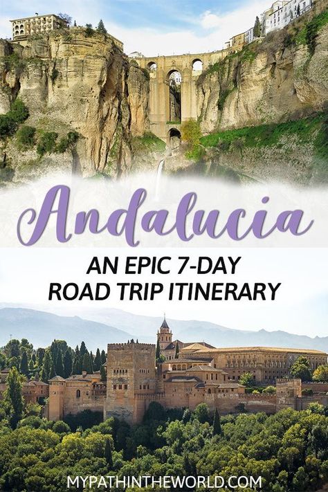 Traveling to Andalusia Spain? Here is the best Andalucia road trip itinerary that includes the best things to do and most beautiful places in Andalucia! Spain Destinations, Spain Road Trip, Spain City, Small Cities, Visit Spain, Spain Itinerary, Spain Travel Guide, Andalucia Spain, Perfect Road Trip