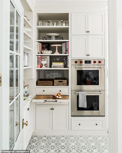 Storage Nook, White Pantry, Pantry Inspiration, Dirty Kitchen, Interior Design Process, Rachel Parcell, Prep Kitchen, Butler's Pantry, Pantry Design