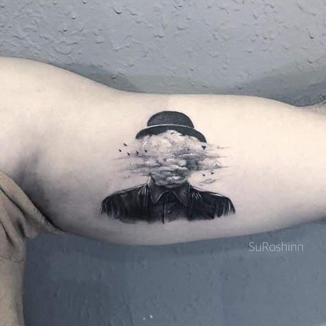 Surreal Tattoo, Cloud Tattoo, Fire Tattoo, Creepy Tattoos, Tattoo Artwork, Small Tattoos For Guys, Black Ink Tattoos, Arm Tattoos For Guys, Dope Tattoos