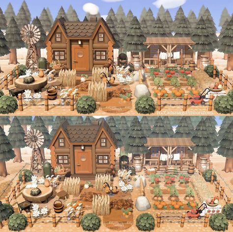 Cottage Core Animal Crossing, Cottagecore Farm, Cottagecore Animal Crossing, Farm Entrance, Acnh Cottagecore, Cottage Farm, Animal Crossing Wild World, Island Theme, Animal Crossing Characters