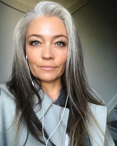 Graying Gracefully, Grey Hair Transformation, Going Grey, Gorgeous Gray Hair, Grey Hair Inspiration, Beautiful Gray Hair, Gray Hair Growing Out, Silver Hair Color, Silver Grey Hair