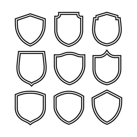 Shield Badge, Shapes Vector, Label Shapes, Border Clipart, Clip Art Borders, Vector Art, Vector Free, Royalty Free, Clip Art