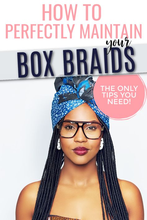 Wondering how long you can keep your box braids in for? This guide will not only tell you that but also give you great tips on how to maintain your box braids too! Protective Hairstyles | Knotless braids | Hair length | Ideas | Natural hair growth Hair Length Ideas, Hairstyles Knotless Braids, Box Braid Lengths, Hairstyles Knotless, Diamond Face Hairstyle, Natural Hair Haircuts, Mens Dreads, Poofy Hair, Braiding Your Own Hair