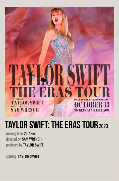 Documentary Poster, Taylor Swift The Eras Tour, Eras Tour, Taylor Swift, Swift