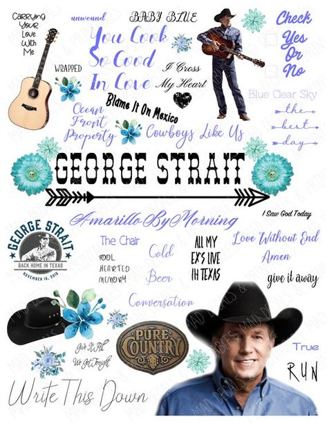 George Strait Full Sheet Waterslide Decals**Country Music**Tumbler Decals**Sealed & Ready To Use* Country Girl Tattoos, Country Lyrics Quotes, Country Backgrounds, Country Girl Problems, Country Song Quotes, Waterslide Decal Paper, Country Lyrics, Tumbler Decals, Country Music Quotes