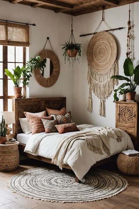 Bedroom For Teenage Girl, Colorful Bohemian Bedroom, Modern Bohemian Bedroom Decor, Room Oasis, Bedroom Canvas Art, Bohemian Bedroom Inspiration, Modern Bohemian Bedroom, Boho Bedroom Furniture, Modern Boho Bedroom