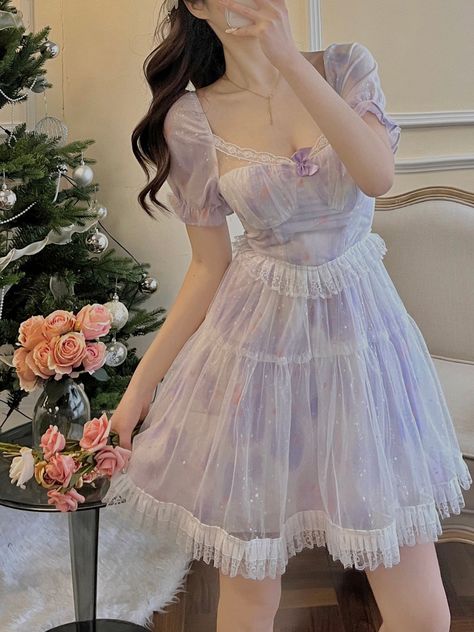 Vendor: KawaiiMoriStore Type: Price: 69.99 Pastel Bubble Princess Dress MK17454 Material: polyester Size:  S M L  Size Chart : Size/cm Bust Waist  Length S 82 66 79 M 86 740 80 L 90 74 81 Cute Pastel Dresses Aesthetic, Pastel Dresses, Pastel Outfits, Era Victoria, Kawaii Store, Style Kawaii, Pastel Dress, Pastel Outfit, Kawaii Clothes