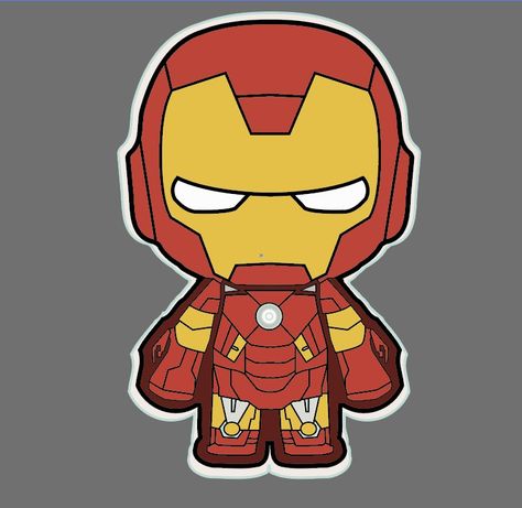 Iron Man Dibujo, Iron Man Chibi, Ironman Cake, Iron Man Cartoon, Cardboard Ideas, Iron Man Helmet, Man Cartoon, Circle Canvas, Iron Man Wallpaper