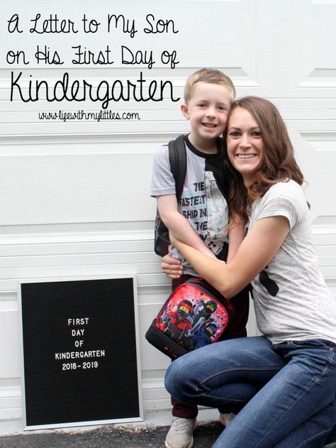 First Day Of School Quotes, 1st Day Of School Pictures, Kindergarten Quotes, A Letter To My Son, Letter To Son, One Day Quotes, Message To My Son, Letter To My Son, Kindergarten Photos