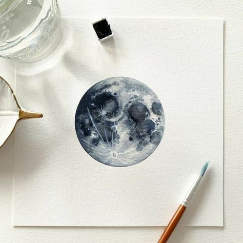 Stunning Tattoos, Whimsical Art Journal, Drawing Styles, Realistic Pencil Drawings, Watercolour Inspiration, Painting Art Lesson, Wolf Moon, Bullet Journal Art, Watercolor Art Lessons