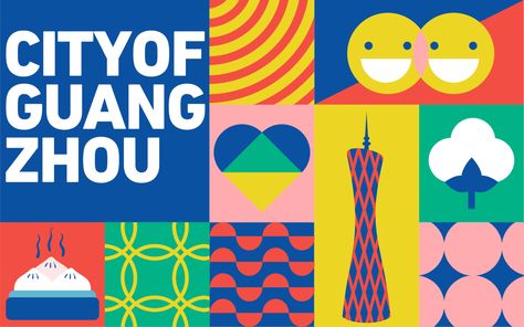 CITY OF GUANGZHOU | City branding identity on Behance City Branding Design Visual Identity, City Visual Identity, Supergraphics Branding, City Branding Design, City Logos Branding, Culture Branding, City Logos Design, Festival Branding, Place Branding