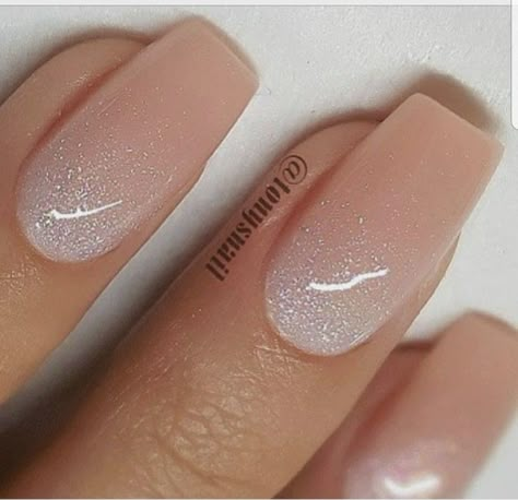 Ambre Nails, Ombre Gel Nails, Bridesmaids Nails, Nude Nail, Valentine Nails, Nude Nail Designs, Bride Nails, Nail Designs Glitter, Neutral Nails