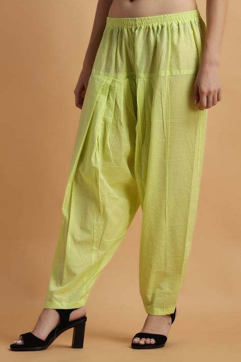 Pant Style Salwar Design, Dress Material Pant Designs, Plus Size Churidar Designs, Salwar Pattern Pants, Salwar New Designs, Cotton Pants Women For Kurti, Pant Salwar Design, Chudidar Pants Designs, Chudi Pant Designs