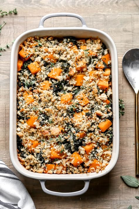 Butternut Casserole, Squash Butternut, Healthy Green Bean Casserole, Butternut Squash Spinach, Savory Butternut Squash, Butternut Squash Kale, Butternut Squash Casserole, Butternut Squash Quinoa, Butternut Recipes