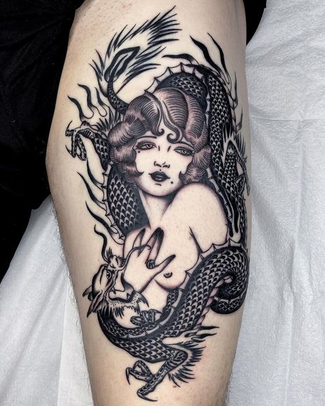 Judd Bowman on Instagram: “A little late, but prob my favorite from 2021. Thanks to all of my amazing clients! ❤️” Lady Head Tattoo Traditional, Traditional Tattoo Lady, Traditional Tattoo Woman, Lady Tattoo, Flash Ideas, Club Tattoo, America Latina, Pin Up Tattoos, Traditional Tattoo Art