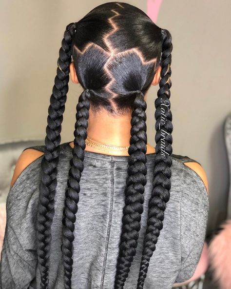 Please Subscribe to our Youtoube Channel: Hali Beauty 🙏🙏🙏 Braided Updo Natural Hair, 4 Braids Hairstyle, Latest Hair Braids, 4 Braids, Big Braids, Feed In Braids Hairstyles, Hair Patterns, Braided Cornrow Hairstyles, Cute Box Braids Hairstyles