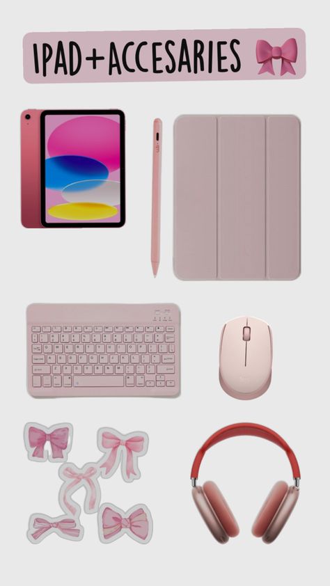 Accessories to buy for your pink iPad Preppy Ipad, Accessories To Buy, Pink Ipad, Ipad Accessories, Ipad, Pencil, Pink