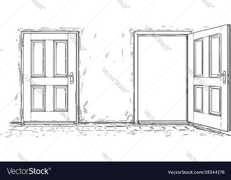 Open Door Illustration, Vector Doodle, Closed Doors, Anime Sketch, Doodle Drawings, Doodle Art, High Res, Png Images, Adobe Illustrator