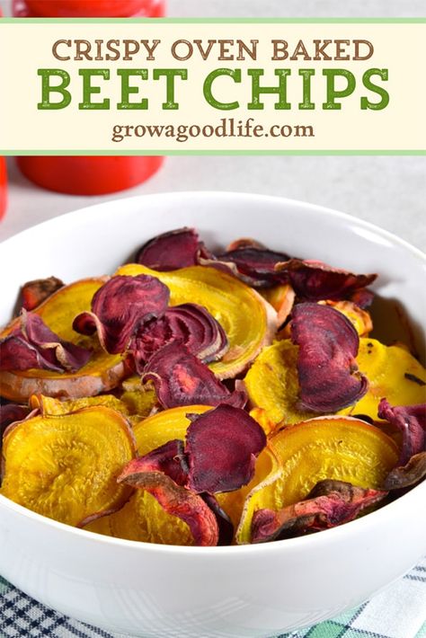 These oven baked beet chips may become your favorite snack. The flavor is slightly sweet and earthy, salty, with a satisfying crunchy texture. Beet Chips Baked, Homemade Potato Chips Recipe, Easy Plant Based Recipes, Potato Chip Recipes, Beet Chips, Wasp Stings, Kid Recipes, Veggie Chips, Foraged Food