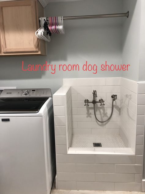 Laundry Room Sinks And Faucets, Ada Laundry Room, Laundry Sink Dog Bath, Dog Shower Sink Combo, Dog Wash Basin, Dog Washing Station In Laundry Room Utility Sink, Laundry Wet Room Combo, Laundry Room With Mop Sink, Small Laundry Room Dog Wash