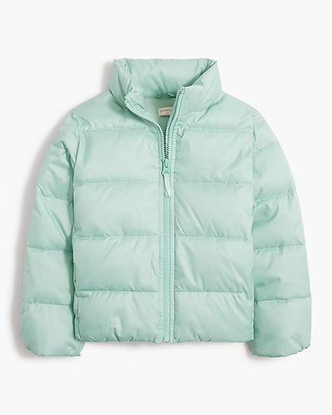 Girls' Coats, Jackets & Vests | J.Crew Factory Evie Costume, Fall Suit, Girls Coats, Girls Puffer Jacket, Maternity Shops, Linen Shop, Girl Coat, Matching Family Outfits, Family Outfits