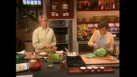 Here, Martha and her mom share a Golumpki recipe that speaks to tradition and includes a couple of tips from Martha’s grandmother. Galumpki Recipe, Polish Stuffed Cabbage, Martha Stewart Recipes, Cabbage Rolls Recipe, Stuffed Cabbage, Cooked Cabbage, Smitten Kitchen, Cabbage Rolls, Cabbage Recipes