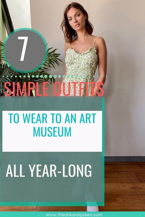 A young Caucasian woman wears a spaghetti-strapped green floral summer dress with a pair of white sneakers. Museum Date Outfit, Art Museum Outfit, Museum Outfit, Museum Date, Date Outfit Summer, Date Outfit, Date Outfits, Spring Outfits Casual, Birthday Outfit