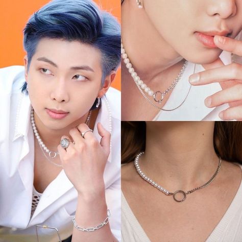 K Pop Inspired Jewellery, K Pop Accessories, Kpop Idol Jewelry, Kpop Idol Accessories, K Pop Jewelry, K Pop Bracelet, Handmade Necklace Ideas, Bts Jewellery, Kpop Necklace