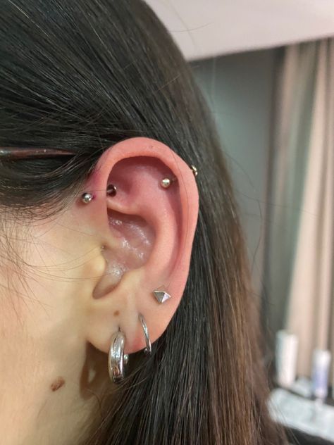 Forward Helix And Helix Piercing, Forward Helix Piercing, Forward Helix, Helix Piercing, Helix, Tattoos And Piercings, Ear Piercings, Ear Cuff, Piercings