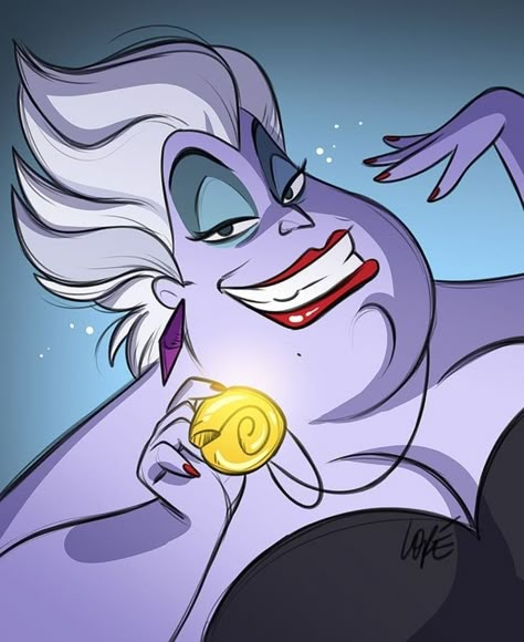 Ursula Tattoo, Evil Disney, Kid Friendly Halloween, Dark Disney, Mermaid Coloring Pages, Disney Villains Art, Disney Artwork, Bd Comics, Mermaid Coloring