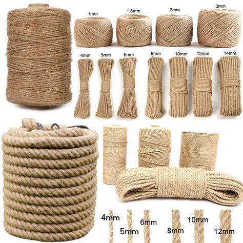 Diy Jute Basket, Classic Rustic Decor, Jute Rope Crafts, Macrame Projects Ideas, Wooden Bead Crafts, Hot Glue Crafts, Old Tyres, Bracelets Knots, Jute Yarn