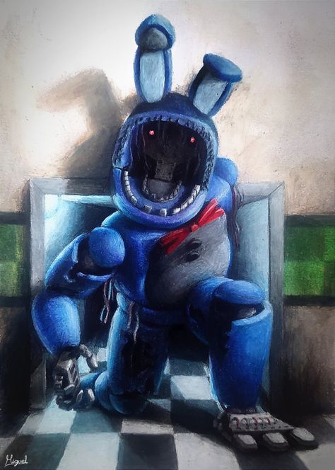 Withered Bonnie Fanart, Bonnie Fanart, Withered Bonnie, Fnaf Oc, Toy Bonnie, Animatronic Fnaf, Fnaf Movie, Fnaf Comics, Fnaf Funny